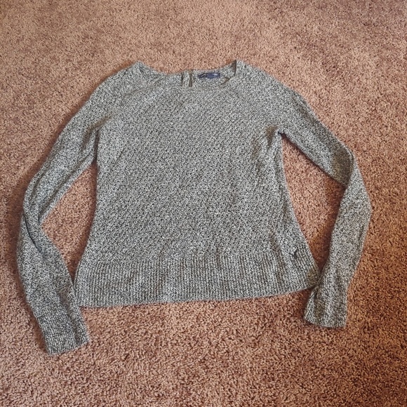 American eagle Heathered gray crew neck sweater - Picture 1 of 5